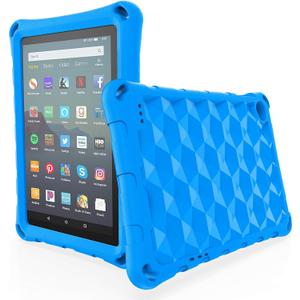 Fire 7 Tablet Case for Kids, Not Compatible with 2022 New, OQDDQO Extra Thick Protective Layer Double-Layer Shockproof in Four Corners Compatible with 9/ 7/ 5th Generation 2019/ 2017/ 2015 Release (Blue)