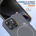Miracase Magnetic for iPhone 15 Pro Max Case, [Soft Anti-Scratch Microfiber Lining], Compatible with MagSafe, Liquid Silicone Case Shockproof Drop Protection Phone Case for 15 ProMax, Lavender Gray