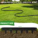 Landscape Edging, 32.8ft (10 Packs) Galvanized Steel Garden Edging Border, Hammer-in Metal Lawn Edging for Landscaping, Yard, Flower Beds and Paver Edging