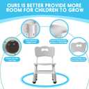 Kids Height Adjustable Toddler Chair Max Load 220LBS Plastic Indoor Outdoor for Children Age 1-6 School Home Daycare Use Grey, Single Child Chair
