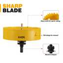 KATA Hole Saw for Recessed Lights: 6 Inch Hole Saw for Recessed Lighting with Dust Bowl - 6 in Hole Drill Cutter with Silicone Dust Catcher Tool for Drywall on Ceiling - Installing LED Can Light Home