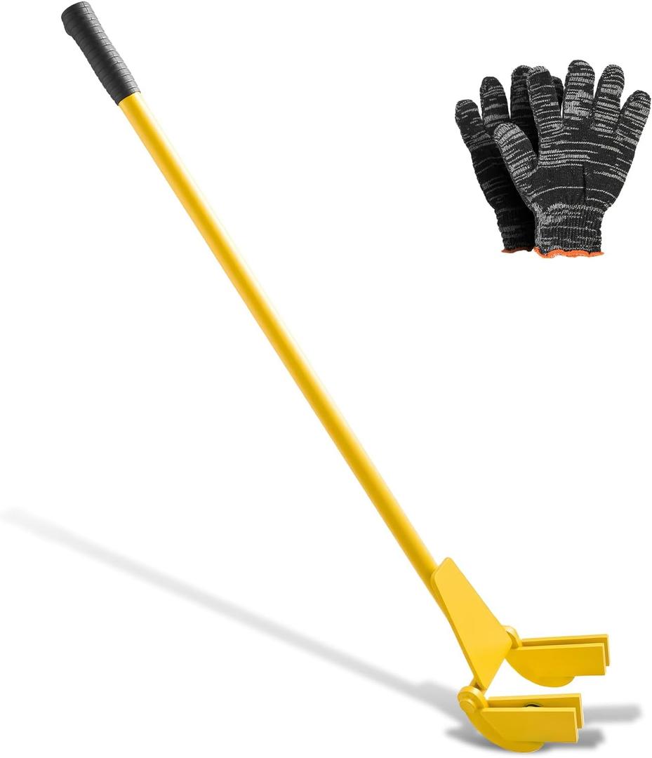 VEVOR Pallet Buster Tool with 41 Carbon Steel Handle, Heavy Duty Wrecking Pry Bar, Articulating Head Deck Board Removal Tool for Non-Damaging Wooden Pallet & Deck Removal