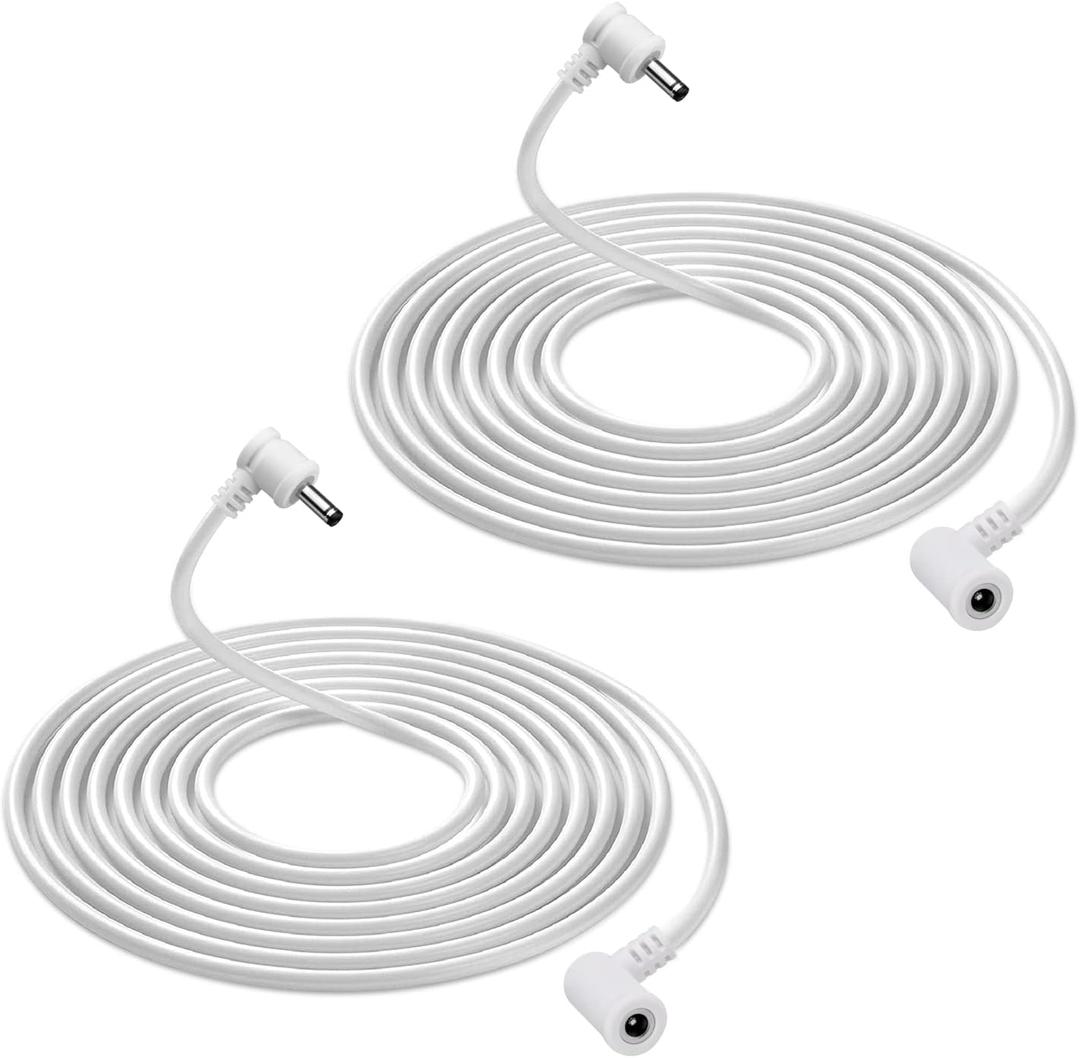 Prestantious Power Extension Cable for Solar Panel, 3.5mm DC Power Extension Cord, DC Extender Wire 12FT Power Extension Cable Compatible with Solar Panel, 2-Pack