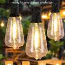 Brightever 120FT LED Outdoor String Lights with Remote, Patio Lights Outdoor Waterproof with 36+2 Shatterproof ST38 LED Bulbs, Dimmable Outside Hanging Light for Porch, Garden, Backyard, Cafe, 2700K