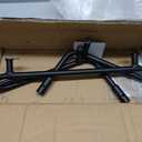Mokuo Iron Motorcycle Frame Guard Crash Bar Protector Fit for 2023 Yamaha Zuma 125 (Black)
