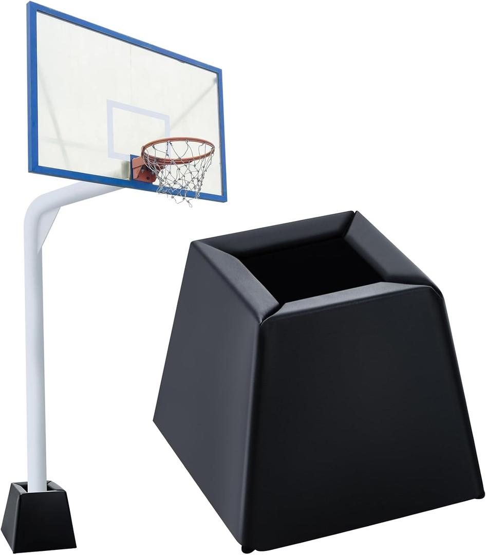 Basketball Square Base Pads for 5"x5" Base Pole Padding Wrap Heavy Duty Outdoor Waterproof Uv-Resistant Basement Pole Cover for Player Protection, 2" Thick 