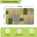 Artoid Mode Check Pattern Flowers Floral Spring Doormat,Home Decor Door Mat Low-Profile Switch Rug Floor Mat for Indoor Outdoor 17x29 Inch