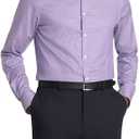 Michael Kors Men's Dress Shirt Comfort Stretch Regular Fit Purple Haze,L