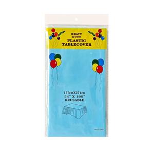Plastic Tablecloths Disposable Plastic Table Covers Cloths BBQ Picnic Birthday Wedding Parties Tablecloth Waterproof Oil-Proof Light Weight Light Blue Covers 54 x 108 in, 9 pcs ( White, Blue, Red)