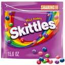 SKITTLES Wild Berry Chewy Candy Share Size Movie Night Party Favor Candy Snack, 15.6 Oz Resealable Bag