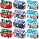 12 Packs Christmas Gift Boxes Christmas Candy&Cookie Boxes, Christmas Pattern Gift Wrap Bags ,Candy boxes for Gift Giving ,House Shaped Christmas Gift Boxes for Holiday Party,Christmas (Three Fresh