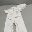 Newborn Baptism Outfits Gentleman Bowtie Romper White Wedding Outfit Cake Smash Christening Jumpsuit (6-9 Months, Short Silver)