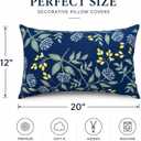 Outdoor Lumbar Pillows 12"x20" Waterproof Patio Pillows with Inserts