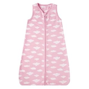 DaysU Micro Fleece Baby Sleep Sack 0-6 Months, 1.0 TOG Baby Sleeveless Wearable Blanket with 2-Way Zipper, Sleeping Bag for Baby Girl, 1 Pack, Pink Cloud
 (Medium)