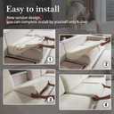 Sectional Couch Covers, Wear Resistant Stretch Sofa Covers Washable Soft Couch Cushion Covers Anti Slip Furniture Protector Sofa Slipcovers for Pets (1 Piece Back Couch Cover, Ivory)