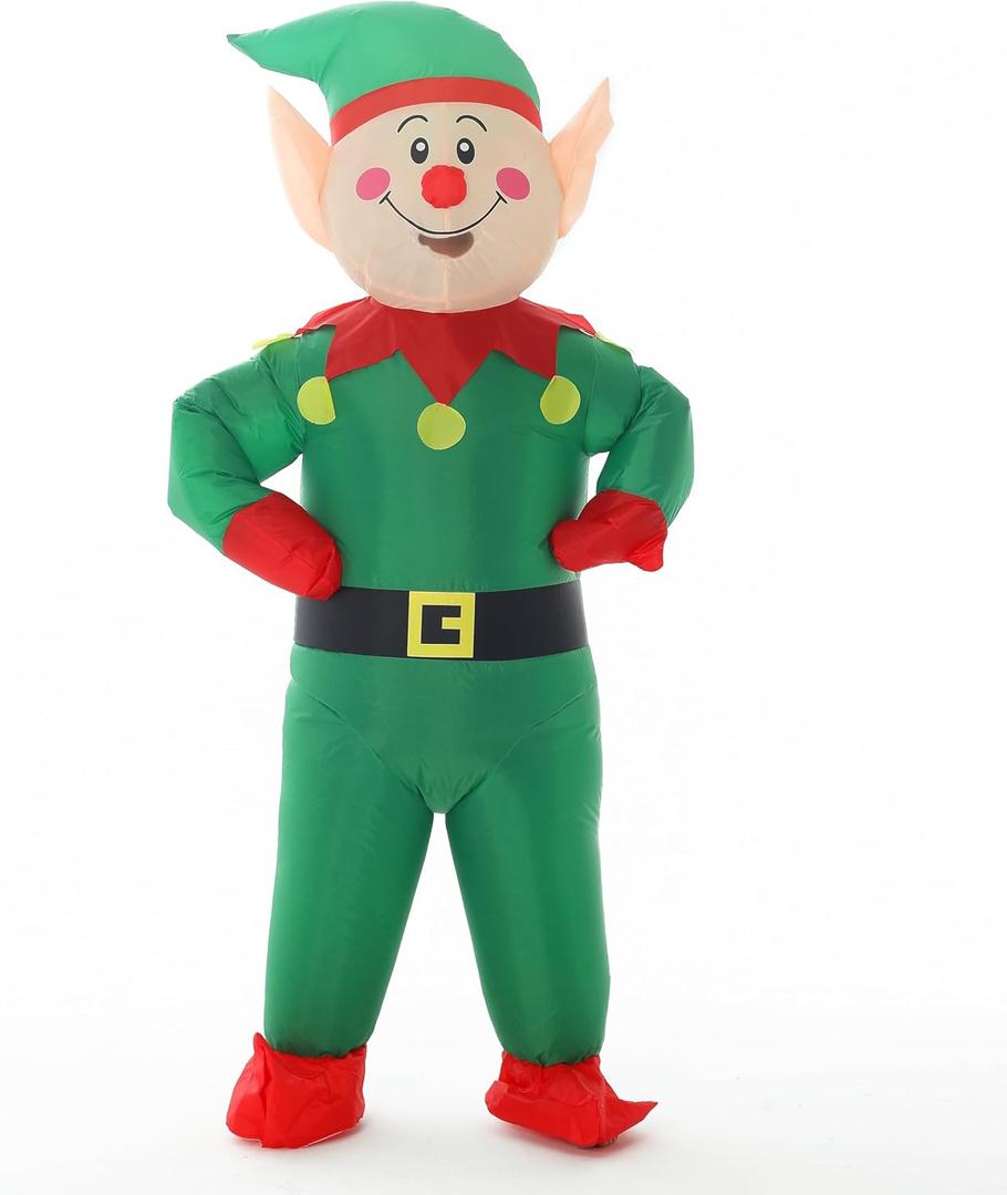 Blow Up Elf Inflatable Costume Inflatable Christmas Elf Costume Adult For Party Cosplay Halloween Christmas