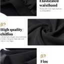 Ballet Wrap Skirt Chiffon Pull-on Elastic Waist Dance Skirt for Women Girls Ballet Dancewear (Black, S)