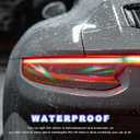 Car Honeycomb Graphic Headlight Tint, Gloss Holographic Laser Auto Taillight Film with Squeeze & Cutter, Self Adhesive Honeycomb Type Fog Light Cover Trim for Cars Vans SUVs (Transparent)