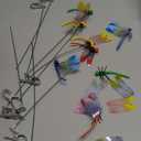 8 Pack Dragonfly Clip, 3D Dragonfly Garden Stakes Decor, Garden Decor with Sticks Plastic Dragonfly Decoy Stakes Decoration Ornaments Accessory for Gardening Patio Yard
