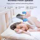 Under Pillow Speakers for Sleeping Bluetooth, Bone Conduction Technology, 3D White Noise Generator, Volume Control & Sleep Timer, Side Sleeper Friendly