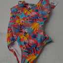 Kanu Surf Girls' Cori Beach Sport One Shoulder Side Cut UPF 50 1pc Swimsuit (10, Nellie Coral)