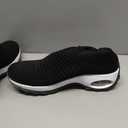 STQ Walking Shoes Women Slip on Sneakers Non Slip Work Arch Support Tennis Plantar Fasciitis Orthopedic Breathable Mesh Comfortable Ladies Nursing (9, All Black)