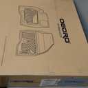 OEDRO Floor Mats Fit for 2007-2013 Chevy Silverado/GMC Sierra 1500 & 2007-2014 Silverado/Sierra 2500 HD/3500 HD Crew Cab (Without Storage Box), TPE All-Weather Floor Liners, 1st and 2nd Row Mat, Black