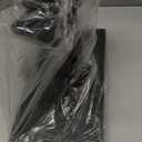 Adjustable Bedside Shelf for Dorm Room Bunk Bed & Top Bunk, Rotatable Bamboo Bedside Tray with Metal Telescopic Rod, College Dorm Room Clip-on Bedside Table, Loft Nightstand Organizer, Black (Small)