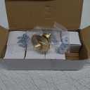 8 Pack Champagne Crystal Cabinet Knobs, Gold Cabinet Glass Knobs for Dresser Drawers Brass Furniture Hardware Pulls (Oval)