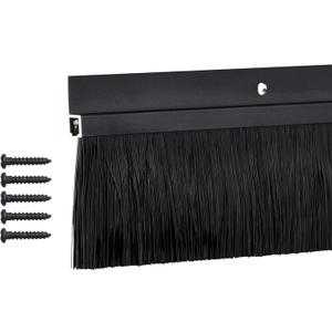 TMH Door Sweep Brush - 2 Inch Brush Door Draft Stopper, Black Door Sweep, Weather Stripping Door Seal - 60 Inches Long
