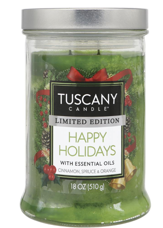 Tuscany Candle® 18 oz. Single Pour Happy Holidays Scented 2-Wick Candle