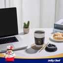 JOLLY CHEF 100 Pack 12 oz Disposable Coffee Cups Hot Beverage Paper Coffee Cups with Lids, Sleeves and Stirrers (Black and White)