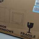 Full Glass Cat Door for Window,22"-28.5" Adjustable Width,1-Min Install | 4 Locking Modes,Aluminum Frame,HD Glass,Magnetic Closure,Weatherproof Sliding Pet Door Window Insert for Cats, Fit 22"-28.5" Window