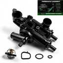 Upgrade Jounrey/Compass/Patriot Engine Coolant Thermostat Housing Assembly Kit Compatible with 2007-2017 Patriot/Compass | 2009-2020 Journey | 2007-2009 Caliber & More Replaces 902-319, 68003582AB