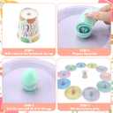 Easter Party Game Set, Includes 10 Plates 10 Easter Eggs 1 Paper Cups and 5 Rope for Family Adult Spring Party Office Games Easter Birthday Gathering Party Supplies