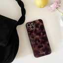Cute Phone Case for iPhone 14 Pro Max Case Amber Leopard Full Camera Protective Slim Shockproof Aesthetic-Brown Amber
