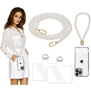 2Pcs Phone Crossbody Lanyard and Wrist Strap, Universal Cell Phone Lanyard Strap with 2Tether Tab