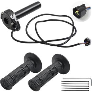 Surron Throttle Handle Kit, Electric Dirt Bike Full Twist Throttle, Replacement for Surron Light Bee X, Light Bee S and LBX, Segway X160 and X260, E-Ride Pro S (Carbon Fiber)