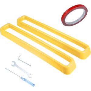 X AUTOHAUX Front Grill Mesh Grille Inserts Trim for Dodge Challenger 2015-2022 Exterior Grill Decoration Inserts Guards Sticker Accessories Yellow