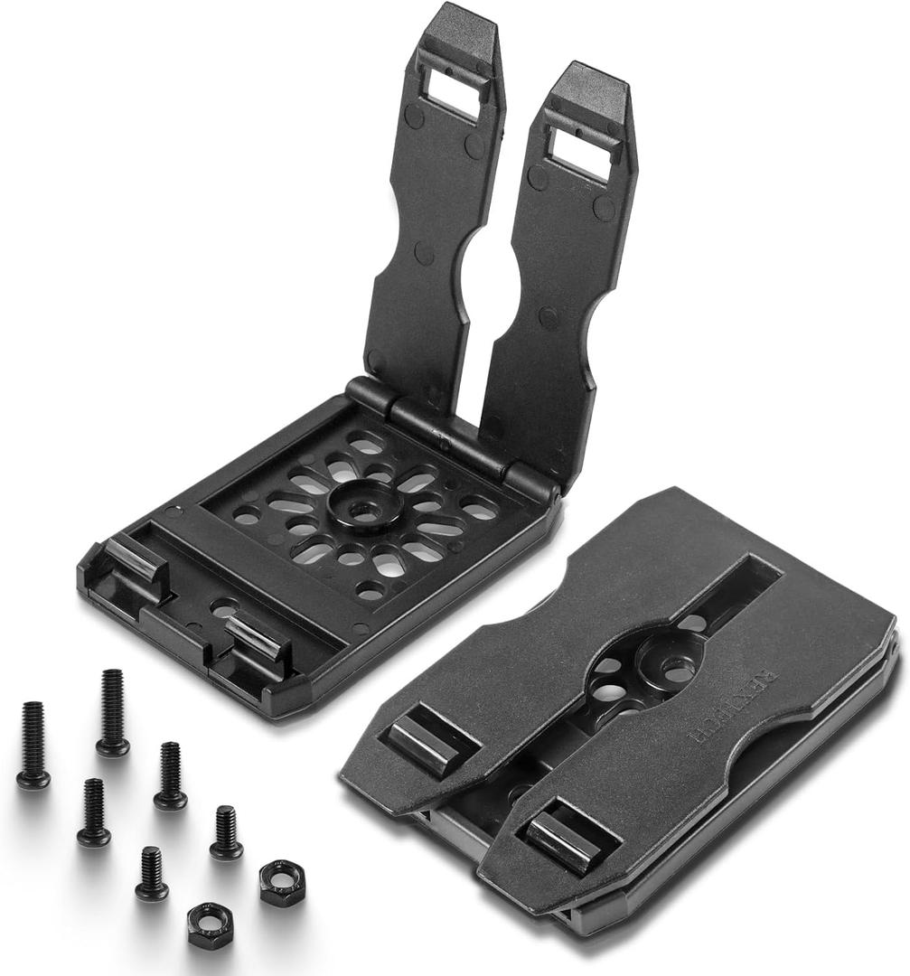 REXTECH Molle Attachments for Vests, Taser, Holsters, Mag Pouches, Backpacks, 3-inch Molle Adapter Clip for Holster (Pair with Mounting Hardware) 3'' Clip Adapter, 6 Screws and 2 Screw Nuts Included