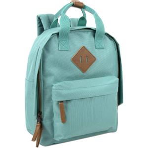 Madison & Dakota Canvas Mini Backpack for Everyday & Day Pack Rucksack in Solid Color Blocks, Green, Unisex