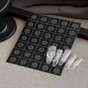 Christmas Airbrush Stencils Nail Sticker, Snowman Mistletoe Xmas Tree Nail Art Stickers Nail Stencils Decals, Holiday Design Winter Nail Guides Decal for Women Decoration DIY Tools 9Pcs