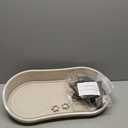 Elevated Pet Feeding Tray with Splash Guard & Non-Skid Feet, Raised Dog Bowl Stand 21 x 11 x 8.5 with Two Stainless Steel Bowls for Food & Water, Comfortable Mealtime for Dogs & Cats by PETMAKER