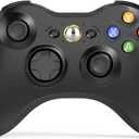 W&O Wireless Controller Compatible with Xbox 360 2.4GHZ Gamepad Joystick Wireless Controller Compatible with Xbox 360 and PC Windows 7,8,10,11 with Receiver (Black)