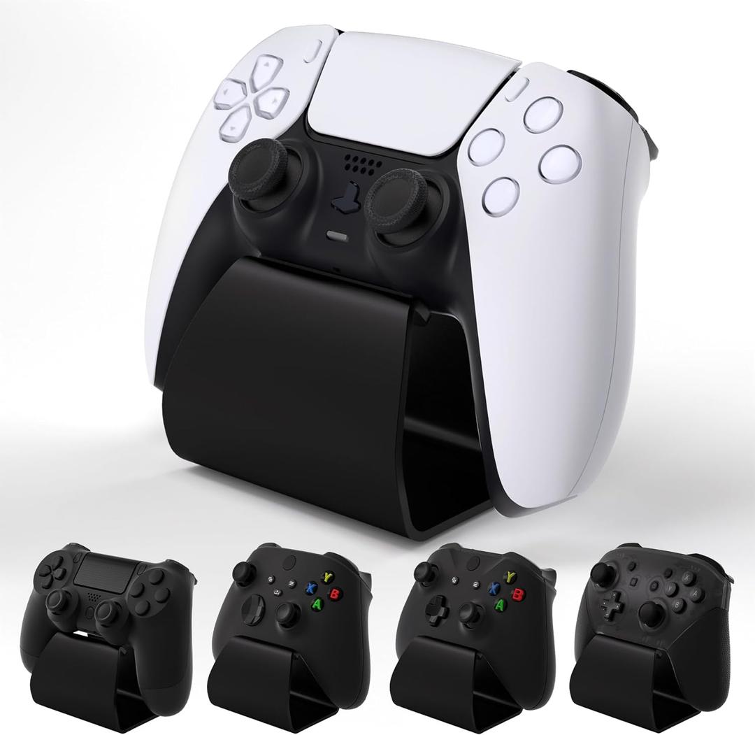 playvital Stand-AL Game Controller Stand for ps5, for ps4, Universal Desktop Display Gamepad Suppoter for Xbox Series X/S, Xbox One, Aluminium Metal Controller Holder for Switch Pro - Black