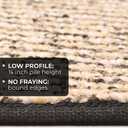 House, Home and More Skid-Resistant Carpet Runner - Black Ripple - 12 Feet X 27 Inches