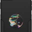 OtterBox Bundle iPhone 15 Plus and iPhone 14 Plus Commuter Series Case - (Black) + PopSockets PopGrip - (Electric Oil Slick), Slim & Tough, Pocket-Friendly, with Port Protection, PopGrip Included