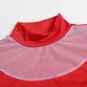 Zombie Girls Costume Kids Character Halloween Cosplay Mesh Top Pants Hooded Coat 3PCS Uniform Outfits (4-5 Years, Red 02)