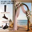 6.6FT Wooden Wedding Arch Wood Arches Arbor Backdrop Stand for Ceremony Indoor Outdoor Wedding Party Proposal Scene Garden Beach Forest Rustic Boho Decoration, 39.4 inches x 78.7 inches