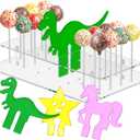 X-Protector Cakepop Stand - Unique Cake Pop Holder with 3 Figures - Clear Cakepop Stand Display for 24 Cake Pops - Premium Lollipop Holder - Acrylic Cake Pop Holder Stand - Ideal Candy Holder!